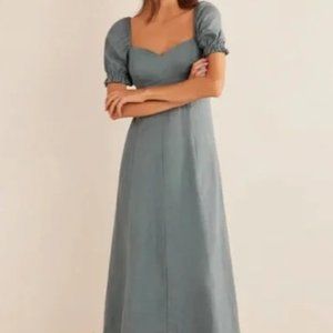 Boden Sweetheart Linen Midi Dress